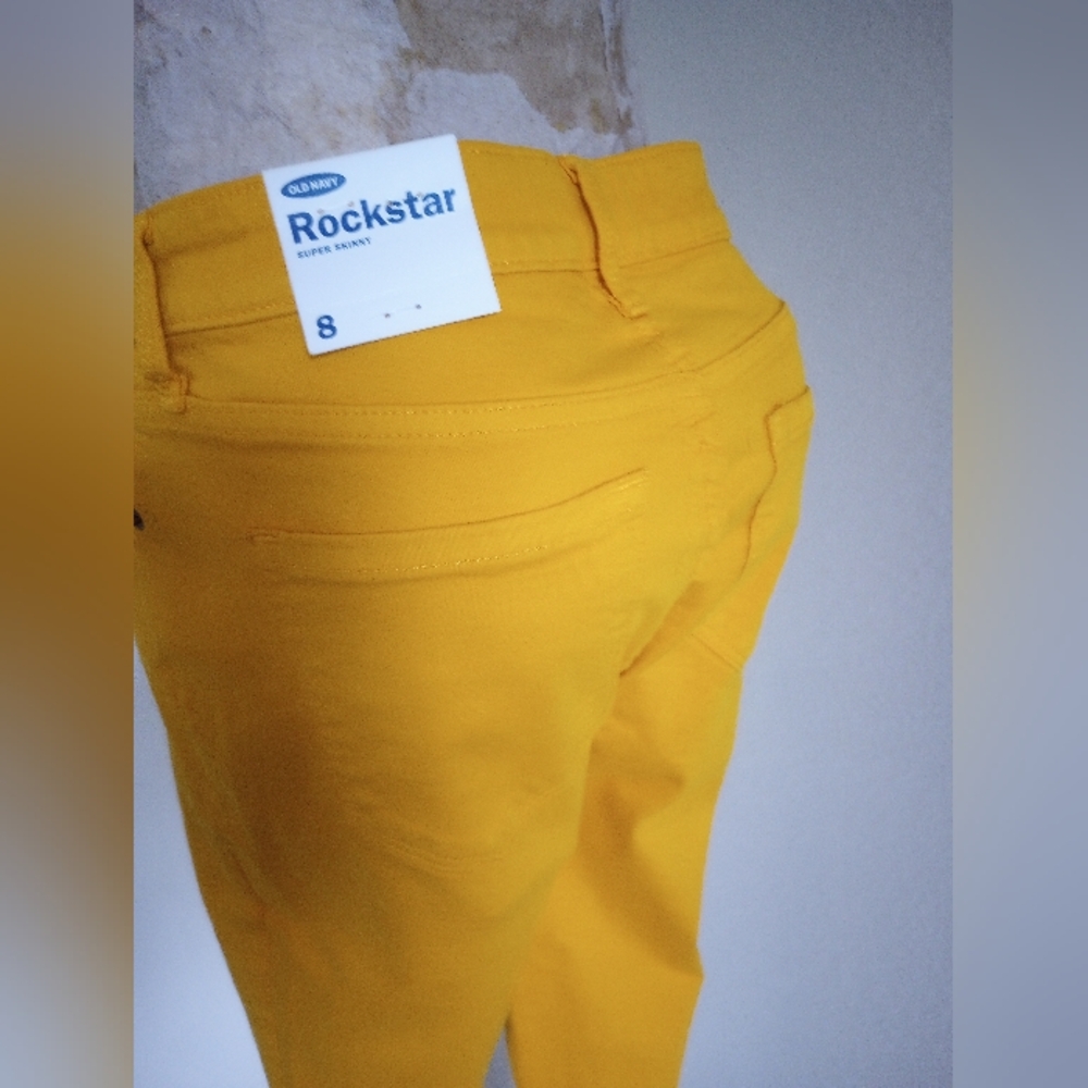 Old Navy Rockstar Bright Yellow Pants